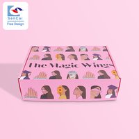 Boîte en carton ondulé rose personnalisée pour l'emballage et l'expédition de vêtements recyclables respectueux de l'environnement