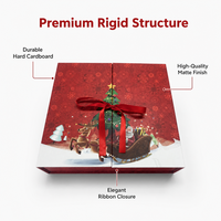 Boîte de calendrier de l'avent personnalisée de luxe pour influenceurs, emballage de marque, 24 jours, soins de la peau, maquillage, chocolat, boîte cadeau rigide magnétique