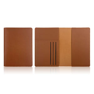 Portefeuille de voyage en cuir végétalien multi-fentes, mini carré, personnalisé, pour documents, organiseur, porte-passeport - Product Image 2