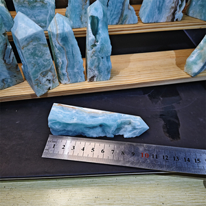 Haute Qualité Naturel Brut Bleu <span class=keywords><strong>Aragonite</strong></span> Tour <span class=keywords><strong>Cristaux</strong></span> Point Pierres De Guérison Obélisque Pour La Décoration - Product Image 4