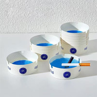 Nouveau produit 2025, cendrier rond en papier enduit recyclable et écologique