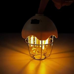 Lampe de camping LED rétro rechargeable, portable, étanche, à intensité variable, pour l'extérieur, l'éclairage paysager, le jardin, la lumière d'urgence - Product Image 3
