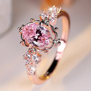 Anello con gemma viola Sweet Princess per donna, elegante gioiello da dito alla moda - Product Image 6