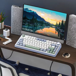 Teclado para Juegos RGB LED 75% con Cable USB y Conexión Inalámbrica 2.4G, Logotipo OEM Personalizado, Interruptor Mecánico PBT para Usuarios de PC de Escritorio - Product Image 3