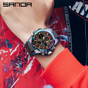 Sanda-Reloj de pulsera para hombre, nuevo producto de tendencia, <span class=keywords><strong>Sinfonía</strong></span>, fuerzas especiales, luminoso, resistente al agua, 6008.739 - Product Image 2