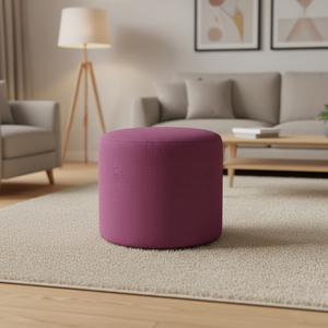 Pouf Moderno Personalizzato in Tessuto con Imbottitura in Polistirolo per Interni/Esterni, Panca Bianca, Sgabello Ottoman con Rivestimento Impermeabile Rimovibile per Soggiorno - Product Image 2