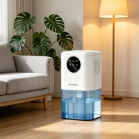 Déshumidificateur réfrigérant haute capacité avec compresseur et écran tactile, 9,9 pintes/24h, résout les problèmes de séchage des vêtements et de l'humidité