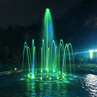 Outdoor-Tanzbrunnen mit RGB-LED-Beleuchtung, Lasershow und programmierbaren Wasserstrahleffekten