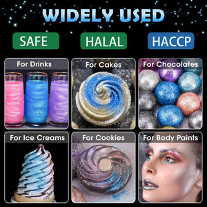 Bleu pour boisson <span class=keywords><strong>comestible</strong></span> paillettes ensemble 15 g/bouteille Halal poudre lustre poussière pour bricolage Cocktails Champagne boissons vin - Product Image 5