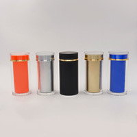 Bouteille de capsule en plastique doublée de couleur double couche de 150ml acrylique de qualité alimentaire pour l'emballage Cordyceps utilisé pour les pilules
