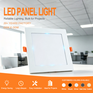 ไฟ LED แผงสี่เหลี่ยมแบบฝังเพดาน 12W 18W ปรับเปลี่ยนอุณหภูมิสีได้ โครงสร้าง PC สีขาว - Product Image 4