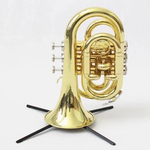 Trompette de poche en acier inoxydable à valves oem de haute qualité trompette en laiton à vendre avec sacs d'instruments et étuis trompette - Product Image 3