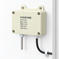 Kühlraum-Temperatursensor 4-20mA Transmitter SD CBS Edelstahl-Sonde 24VDC für Gefrierschrank Kühlung HVAC