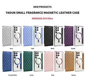 Fundas de Teléfono Tipo Cartera de Cuero Magnético Electrochapado para <span class=keywords><strong>Samsung</strong></span> S24 <span class=keywords><strong>Ultra</strong></span> S23 FE <span class=keywords><strong>S22</strong></span> iPhone 16 Pro <span class=keywords><strong>Max</strong></span> 15 Plus 14 13 12 11 - Product Image 2