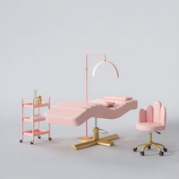 Nouveau design de mobilier de salon de beauté, fauteuil de massage multifonctionnel en cuir avec hauteur réglable et structure en métal et PU, à vendre
