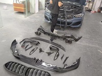 Kit de carrosserie en fibre de carbone sèche de Style AC pour série 8 G14 G15 G16 M850i séparateur de pare-chocs jupe latérale becquet calandre capuchon de miroir