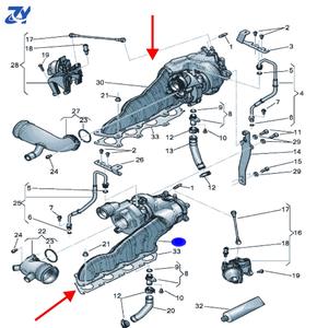 La turbina con cuscinetto a sfera aggiornata è adatta per Bentley BENTAYGA <span class=keywords><strong>Flying</strong></span> Continental GT Lamborghini URUS 40 V8 Twin turbocompressore - Product Image 6