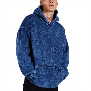 Sudadera con Capucha para Hombre, de Felpa Francesa Gruesa de 500 GSM, a la Moda, Lavado Ácido, Logotipo Personalizado, 100% Algodón Orgánico, Ecológica - Product Image 1