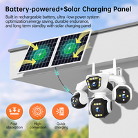 Nouvelle caméra solaire NyteElf 16MP AOV extérieure 4G à 4 objectifs, quatre écrans, caméra IP PTZ sans fil, vision nocturne couleur