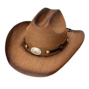 Sombrero de Paja de Papel Estilo Americano Retro a Cuadros, Unisex, Borde Ancho Enrollado, para Verano, Aire Libre, Protección Solar Diaria - Product Image 5