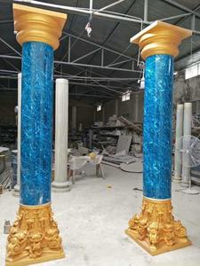 Nhà Máy Bán Hàng Trực Tiếp Trọng Lượng Nhẹ Bền Trong Nhà Và Ngoài Trời Sợi Thủy Tinh Trang Trí Cột La Mã Trụ Cột Phong Cách Đá Cẩm Thạch Kết Thúc - Product Image 2