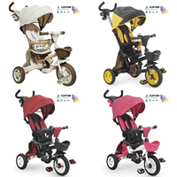 Offre Spéciale vente en gros pliable bébé Tricycle 4 en 1 enfants 360 Rotation bébé 4 en 1 poussette enfants Tricycle Trike avec poignée de poussée