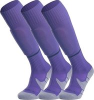 Chaussettes de football en tricot respirantes pour l'hiver, hauteur genou, sport d'équipe, coussin athlétique pour enfants, jeunes et adultes