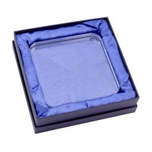 Fermacarte Quadrato in Vetro 100x100 H19 Elegante Accessorio Decorativo per Ufficio - Product Image 3