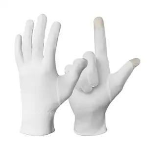 Мягкие тонкие дышащие противоскользящие высококачественные Чехлы для сенсорного экрана разных размеров 100% хлопчатобумажные перчатки