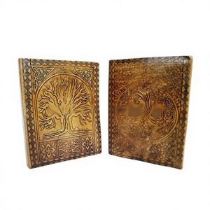 Organisateur/Agenda en Cuir Rigide Fait Main Indien de Qualité Supérieure, Motif Arbre de Vie Gaufré Vintage, Idéal pour Cadeau (Vente en Gros) - Product Image 1