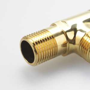 Champagne Chrome Brass Leak-proof chống cháy nổ dòng chảy lớn Gốm Cartridge FKM niêm phong góc Van nóng lạnh phổ nhà vệ sinh - Product Image 4