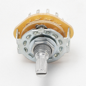Điện kim loại 2 cực 6 vị trí <span class=keywords><strong>ROTARY</strong></span> <span class=keywords><strong>Selector</strong></span> chuyển đổi chuyển đổi quay với 20 mét 18 răng knurl trục và hàn thiết bị đầu cuối - Product Image 3