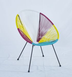 Chaise de relaxation pour terrasse, restaurant, salle à manger, haute, en rotin et en fer forgé, pour l'extérieur, cinéma, dîner en plein air - Product Image 4