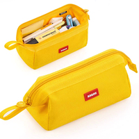XINLE usine logo personnalisé couleur rose étui à stylo en tissu sacs de rangement pochette à fermeture éclair papeterie sac à crayons pour filles garçons