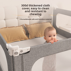Barandilla de Seguridad Plegable para Cama de Bebé con Altura Ajustable, Barrera de Seguridad Anticaídas con Elevación Vertical para Niños Pequeños y Bebés - Product Image 2