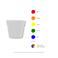 Pot de fleurs en plastique léger, grande taille, durable, réutilisable, incassable, pour la décoration de la table à la maison