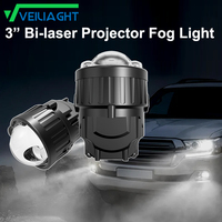Paire de feux antibrouillard LED laser pour pare-chocs avant de voiture, 3,0 pouces, 72W, projecteur bi-lentille, pour voitures universelles