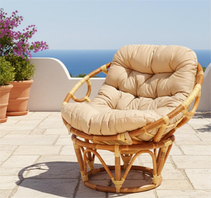 ชุดเฟอร์นิเจอร์หวายทรงกลมสไตล์เอเชียทันสมัย RAYROCK สำหรับใช้งานกลางแจ้งในโรงแรม วิลล่า และอพาร์ตเมนต์ ผลิตในอินโดนีเซีย - Product Image 5