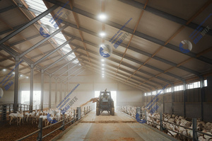 <span class=keywords><strong>Maison</strong></span> préfabriquée à faible coût pour l'élevage de chèvres Construction légère Salle d'équitation et ferme de moutons Services de coupe et de soudage inclus - Product Image 3