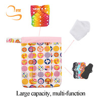 Sac humide PUL à double poche pour bébé pochette à poussière pour couches utilisée quotidiennement