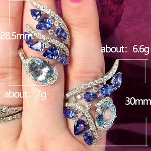 Anello da Donna con Zircone Blu a Goccia, Design Unico e Creativo, Elegante Gioiello da Dito per Uso Quotidiano e Feste, Regalo Versatile - Product Image 5