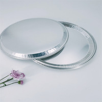 Barquettes jetables en aluminium de 10, 12, 13, 14, 16, 18 pouces, résistantes au four, de qualité alimentaire, pour fêtes, emballage de plateaux à pizza