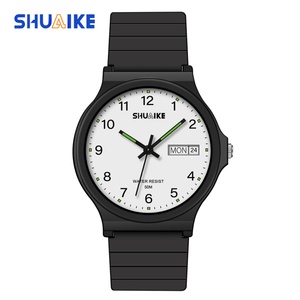 SHUAIKE 1067 Nouvelle montre sport de luxe à quartz, double affichage de la date, affichage électronique, étanche, montre de mode pour homme, bracelet en plastique, vente en gros - Product Image 1