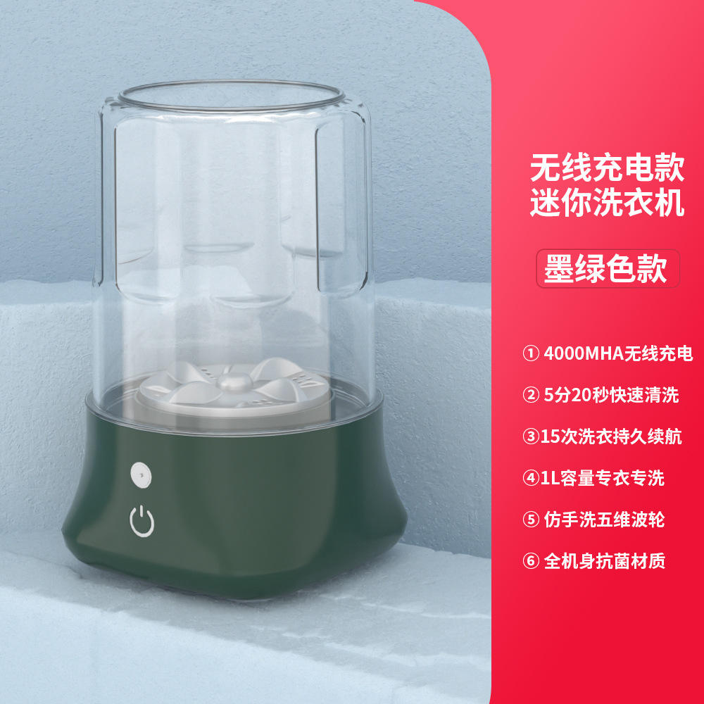 [Verde aguacate] Cámara de limpieza transparente con carga magnética