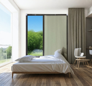 <span class=keywords><strong>Porte</strong></span>-fenêtre coulissante escamotable en alliage d'aluminium étanche, à ouverture par poussée, pour cloison domestique dissimulée 5 - Product Image 4