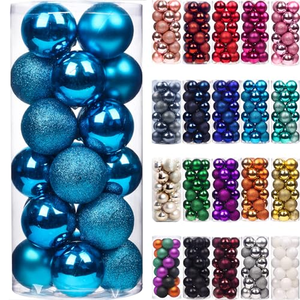 Factory Custom Pattern Logo Christmas Plastic Ball Ornaments <b>Tree</b> Balls Xmas Globes Decoration Set for Wedding Birthday Holiday - Product Image 1