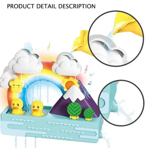 Chất Lượng Cao Trẻ Em Cầu Vồng Tắm Tắm Đồ Chơi Tắm Đồ Chơi Trượt Nước Với Theo Dõi Và Ánh Sáng - Product Image 2