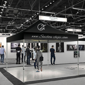 Tienda plegable de aluminio de doble capa para eventos en interiores para ferias comerciales, mercados de pulgas y ferias artesanales, diseño emergente, portátil duradero - Product Image 1