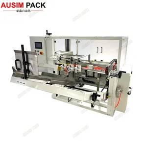 Open Box Machine Small Automatic Case Carton Erector with Adhesive Tape Roll for Commodity Foil Paper Can Packaging