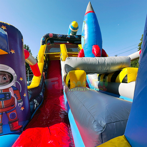 Castillo inflable gigante de calidad comercial para exteriores, con tobogán espacial, para fiestas infantiles. - Product Image 4